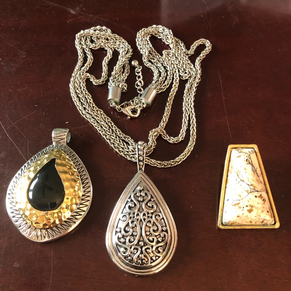 3 Lia Sophia Pendants EUC